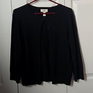 Ann Taylor Loft black cardigan size large